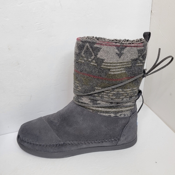 TOMS Nepal Boots Gray leather Size 9.5 - Picture 4 of 10
